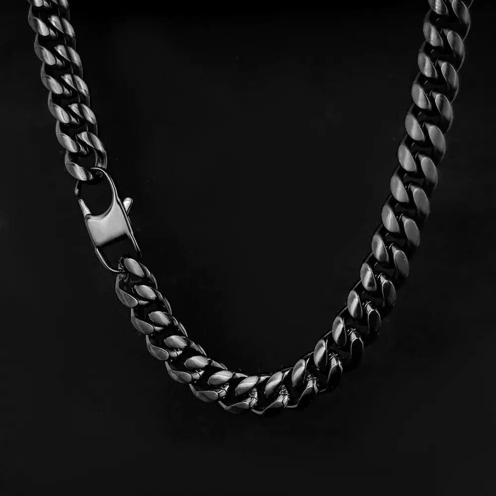 Drice Jewelry | דרייס תכשיטים שרשרת שרשרת חוליות 10 מ"מ לגבר | בצבע שחור