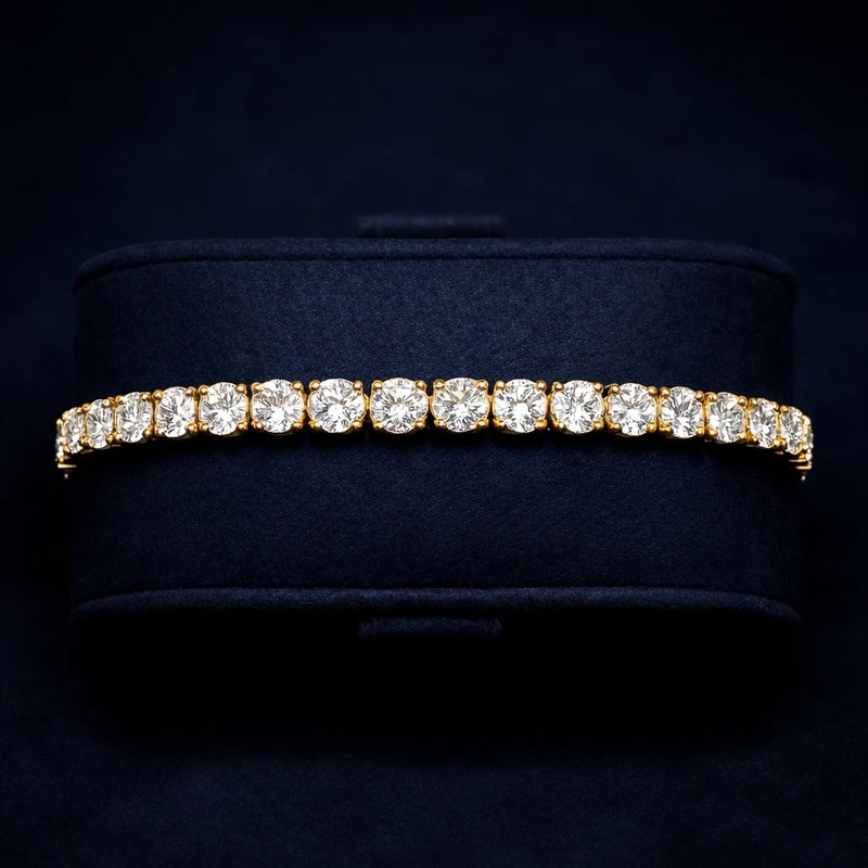 צמיד טניס בגימור זהב