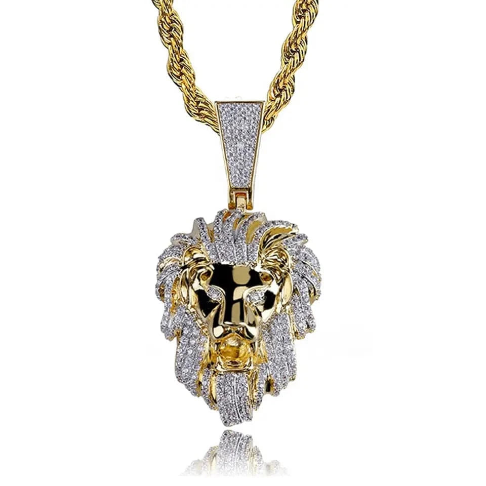 Drice Jewelry | דרייס תכשיטים שרשרת שרשרת יוקרתית אריה לגבר | צבע זהב