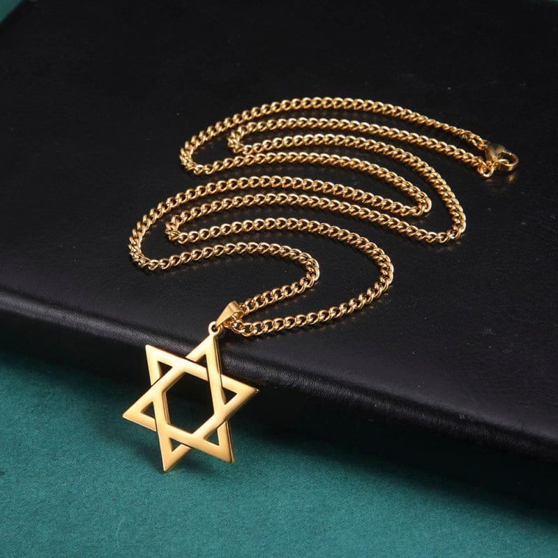 Drice Jewelry | דרייס תכשיטים שרשרת שרשרת יוקרתית מגן דוד בצבע זהב