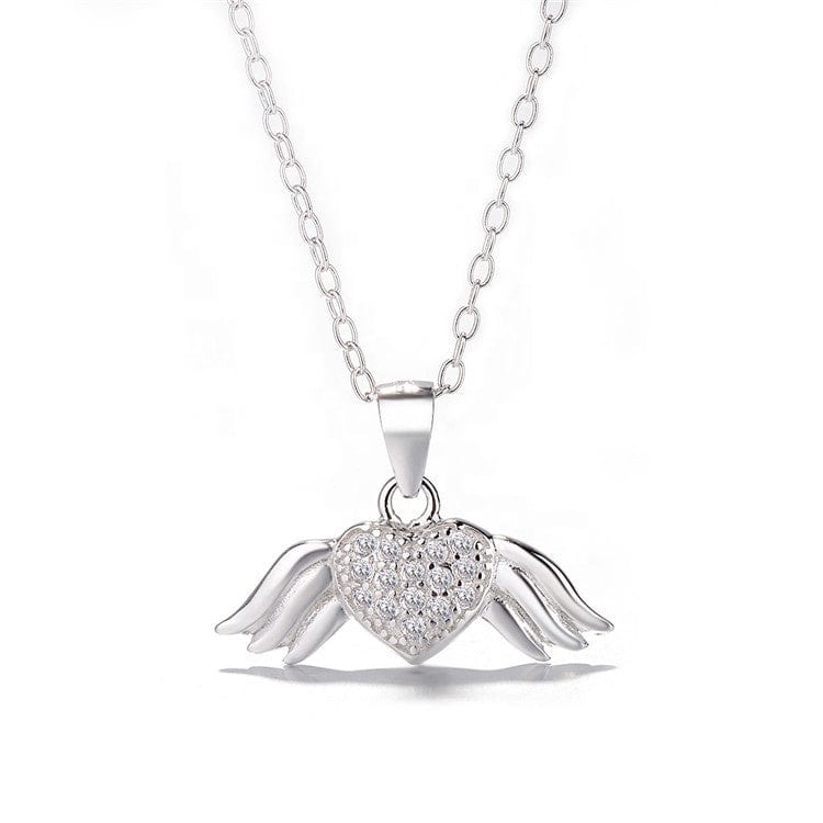 Drice Jewelry | דרייס תכשיטים שרשרת לאישה | שרשרת לב מלאך מכסף