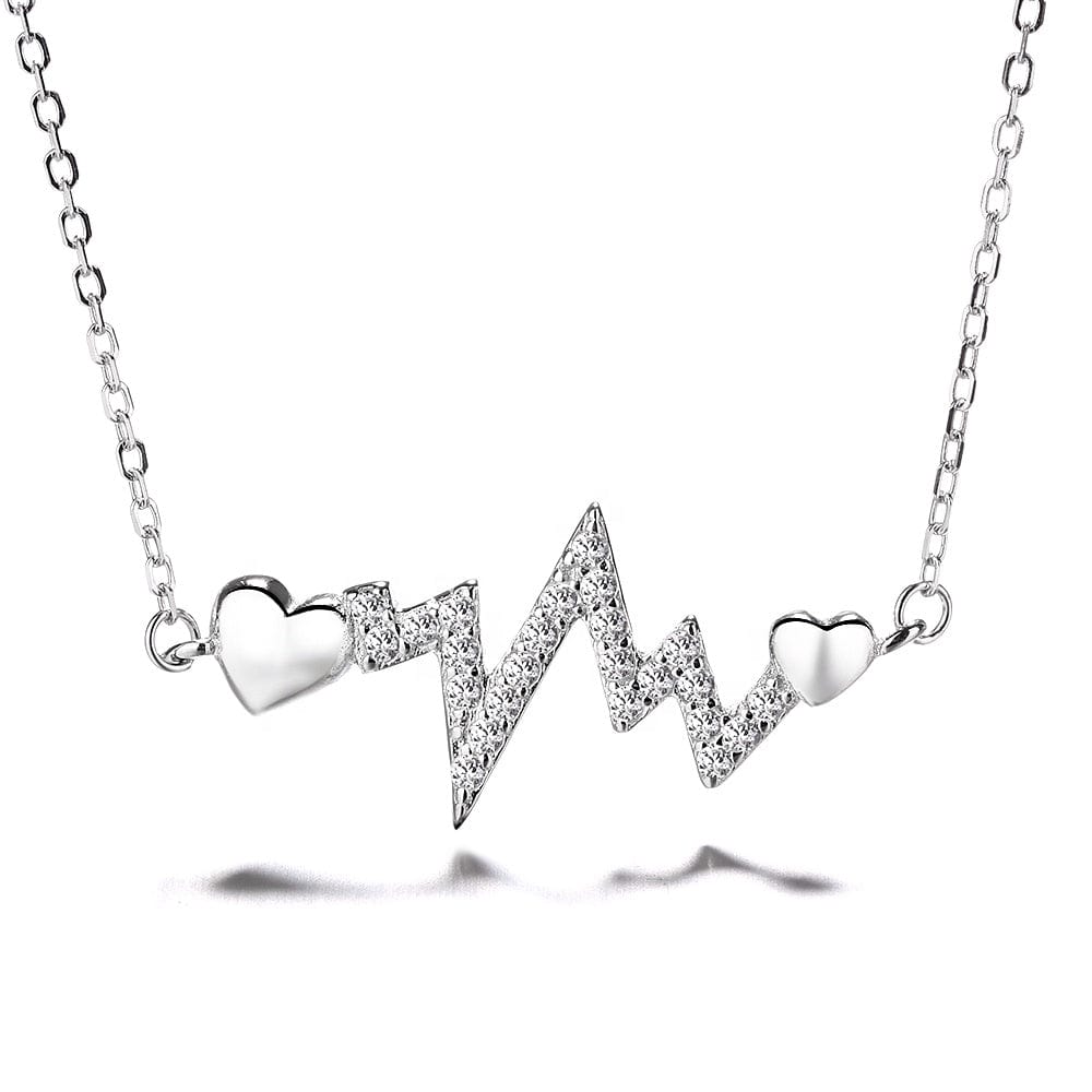 Drice Jewelry | דרייס תכשיטים שרשרת לאישה | שרשרת דופק לב כסף