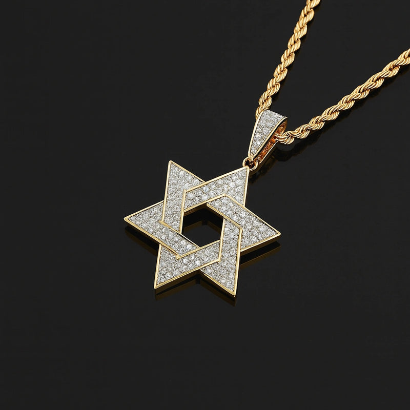 שרשרת מגן דוד זהב לגבר