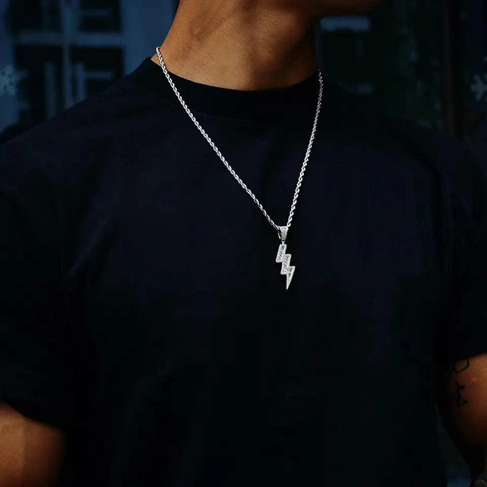 Drice Jewelry | דרייס תכשיטים שרשרת שרשרת לגבר | שרשרת ברק כפול בצבע כסף