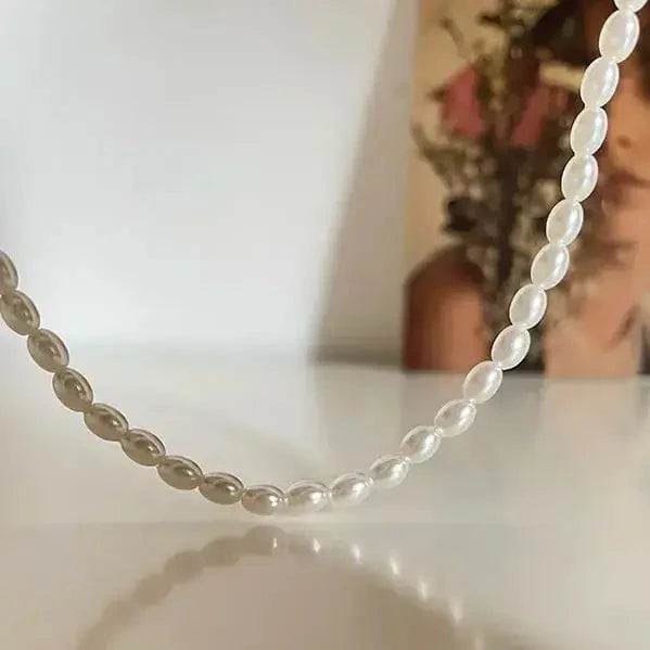 Drice Jewelry | דרייס תכשיטים שרשרת לאישה | שרשרת פנינים עם סוגר בצבע זהב