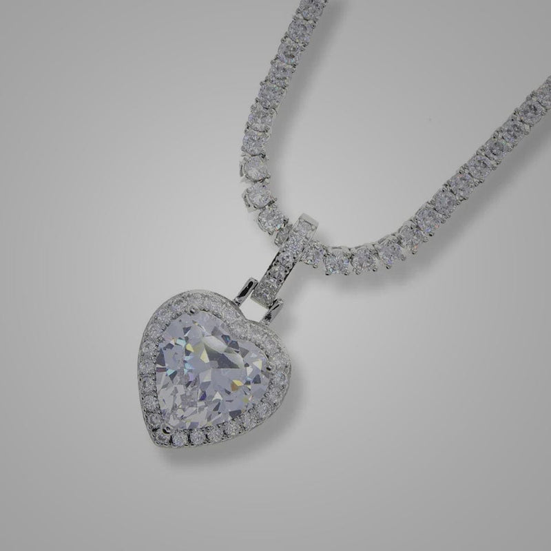Drice Jewelry | דרייס תכשיטים שרשרת שרשרת לאישה | שרשרת טניס עם תליון לב
