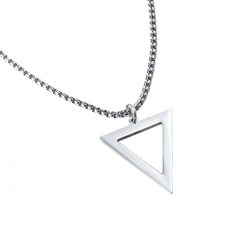 Drice Jewelry | דרייס תכשיטים שרשרת יוקרתית משולש לגבר - כסף