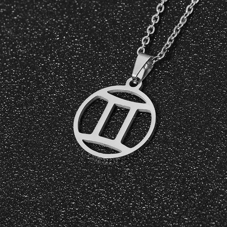 Drice Jewelry | דרייס תכשיטים שרשרת יוקרתית מזל תאומים | שרשרת יוקרתית בצבע כסף לאישה