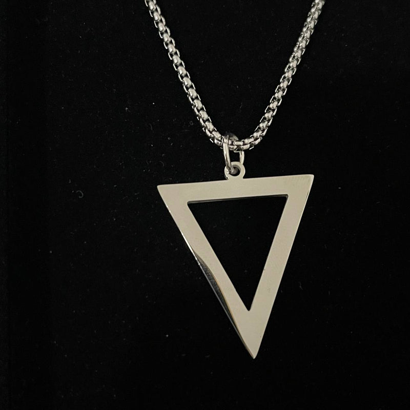 Drice Jewelry | דרייס תכשיטים שרשרת יוקרתית משולש לגבר - כסף